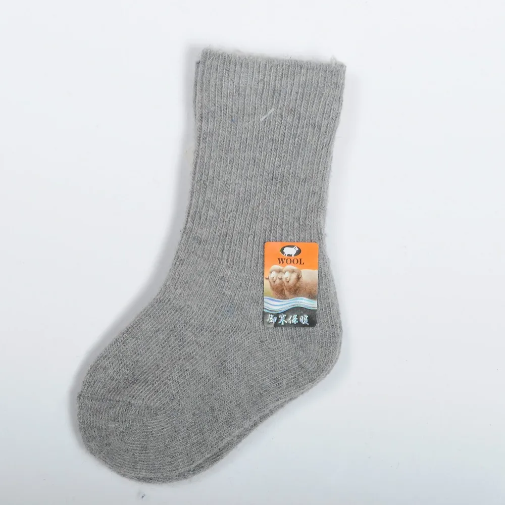 Зимние носки для малышей однотонные шерстяные теплые носки для детей от 1 до 5 лет, 6 цветов, 20 шт. = 10 пар
