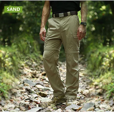 CQB Outdoor Sports Camping Tactical Military Men's Pants Waterproof Multi Pocket Pants Quickly-dry Trousers for Hiking Climbing - Цвет: Sand