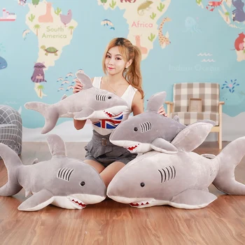 

1 Pc 70cm Stuffed Dolls Soft Plush Marine Animal Shark Plush Toy Boys Brithday Present Christmas Gift