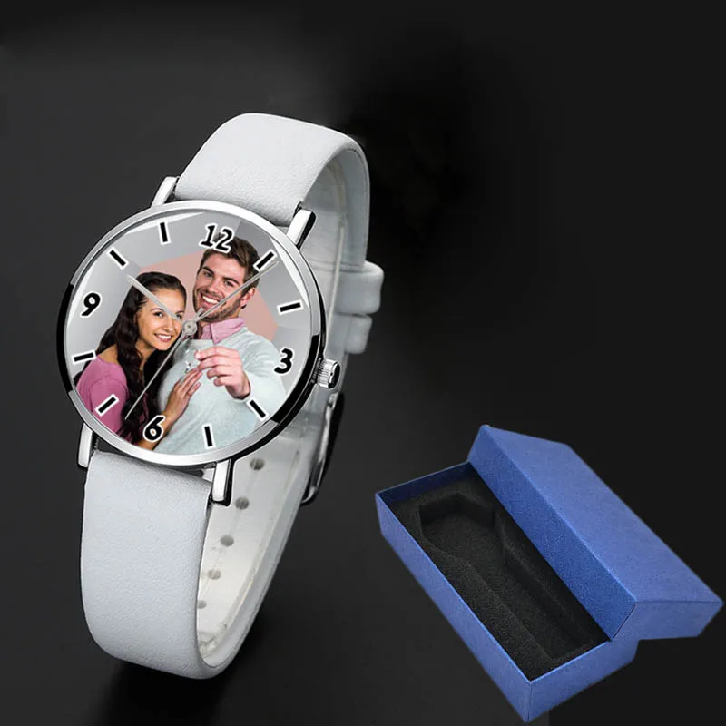 A4704 пользовательские часы женские мужские с принтом ваш рисунок часов пустые персонализированные часы DIY положить свою собственную фотографию/изображение/текст - Цвет: women B with box
