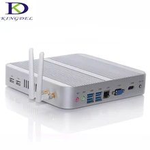 3 Год Гарантии Мини-Безвентиляторный PC, 4 К HTPC, неттоп с Intel Haswell i5-4200U CPU, 328*2000, HDMI, wi-fi, USB 3.0, Windows 10 Pro