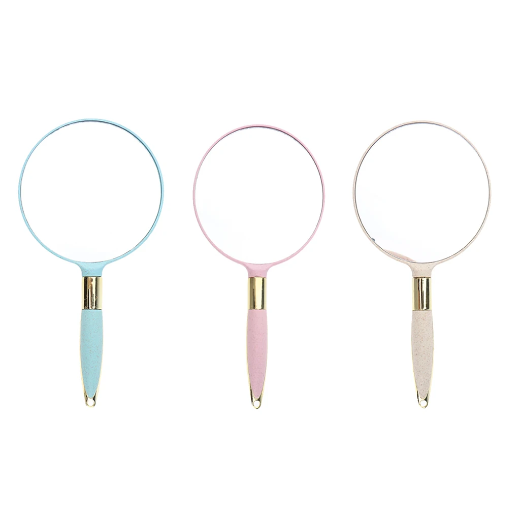 Portable Plastic Handheld Mirror For Vanity Makeup Home Salon Travel