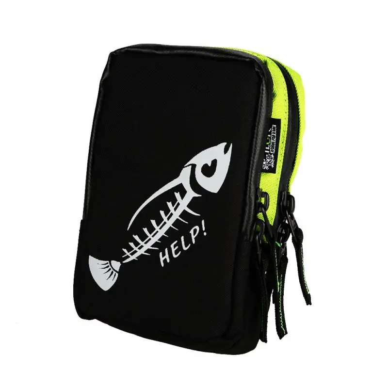 Durable Oxford Fishing Tackle Pouch Bag Fishing Lure Bag Waist Pack