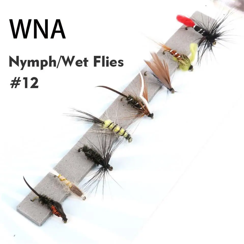 Maximumcatch для ловли нахлыстом сухие мухи#0-14 ассортимент 8 моделей роскошный комплект Высокое качество Рыболовные Мухи - Цвет: WNA Nymph Wet Flies