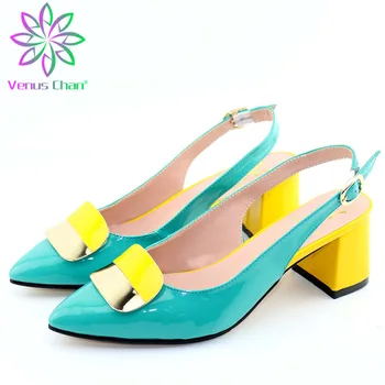 

African shoes without bag set Only Italian Shoes African Shoes Green Comfortable Women Shoes For Parties
