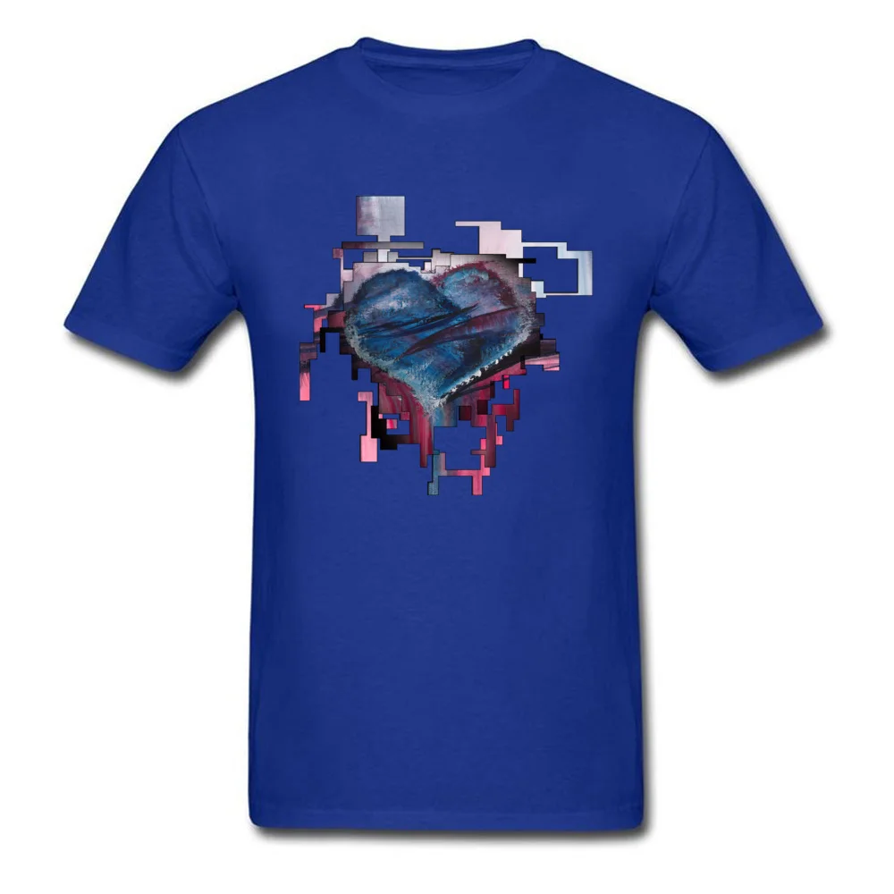 Modern Love 100% Cotton Men's Short Sleeve Tops & Tees Printed On Fall Top T-shirts Casual Top T-shirts 2018 Discount Round Neck Modern Love blue