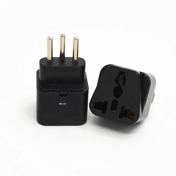 10pcs/lot Swiss power converter 3 round conversion plug 3 Pin to 3