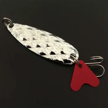 

20Pcs/Bag Fishing Lure Long Shot Silver color Metal Alloy Peche Hard Lure With Sound Slice Wobbler Fish Tackle Spinner Gear Bait