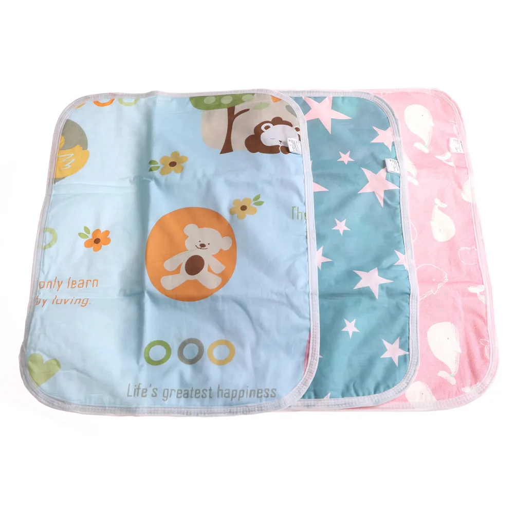 buy Baby Portable Foldable Cute Waterproof Mattress Washable Changing Mat Infants Children Game Floor Mats Cushion Reusable Diaper