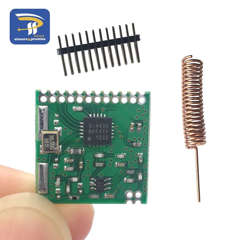 

2pcs/lot SI4432 wireless module 1000meters Frequency Range 433.92Mhz Sensitivity -121dBm power 1.8-3.6 V
