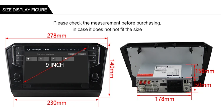 Discount Idoing 2GB+16G Steering-Wheel 2Din Android6.0 For Volkswagen Passat 2016 Car DVD Multimedia Player Built-in 3G Dangle 19