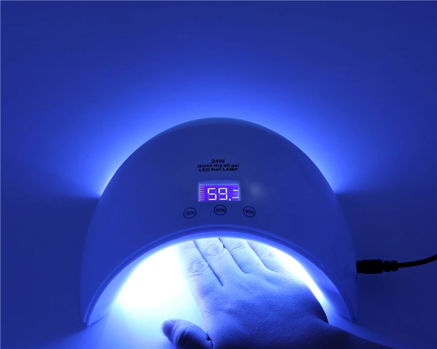 Быстросохнущая светодиодная УФ лампа для сушки гель лака 24 Вт|nail dryer|uv lamp lightled uv |