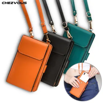 

CHEZVOUS Women Phone Bags Pouch for iPhone X 6 7 8 plus 5s Simple Small Crossbody Bags Casual Ladies Flap Shoulder Bag 5.5 inch