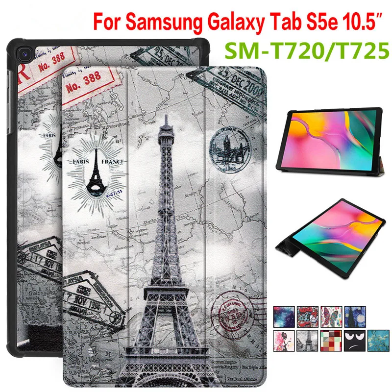 

Folio Cover Case Voor Samsung Galaxy Tab S5E 2019 SM-T720 Nieuwe Vrijgegeven Galaxy tab S5E 10.5 "2019 SM-T725 Ultra Slim Funda