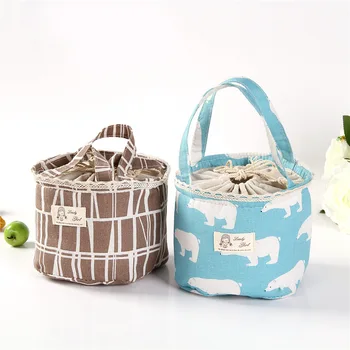 

Cotton insulated lunch bag for kids large size lunch-box, student thermal preservation bags, hand-held ice-bag, lunch-box bags