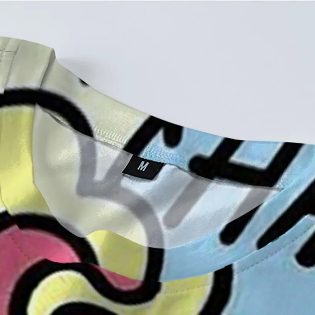 Plus Size T-Shirts 2019 Summer Mens Clothing Letter Splicing PrintShort SleeveTee Top Fitness Tshirts Streetwear Male T-shirts