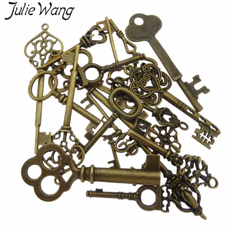 Julie Wang 10 шт. случайно смешанные Подвески для ключей Античный цвет аксессуары