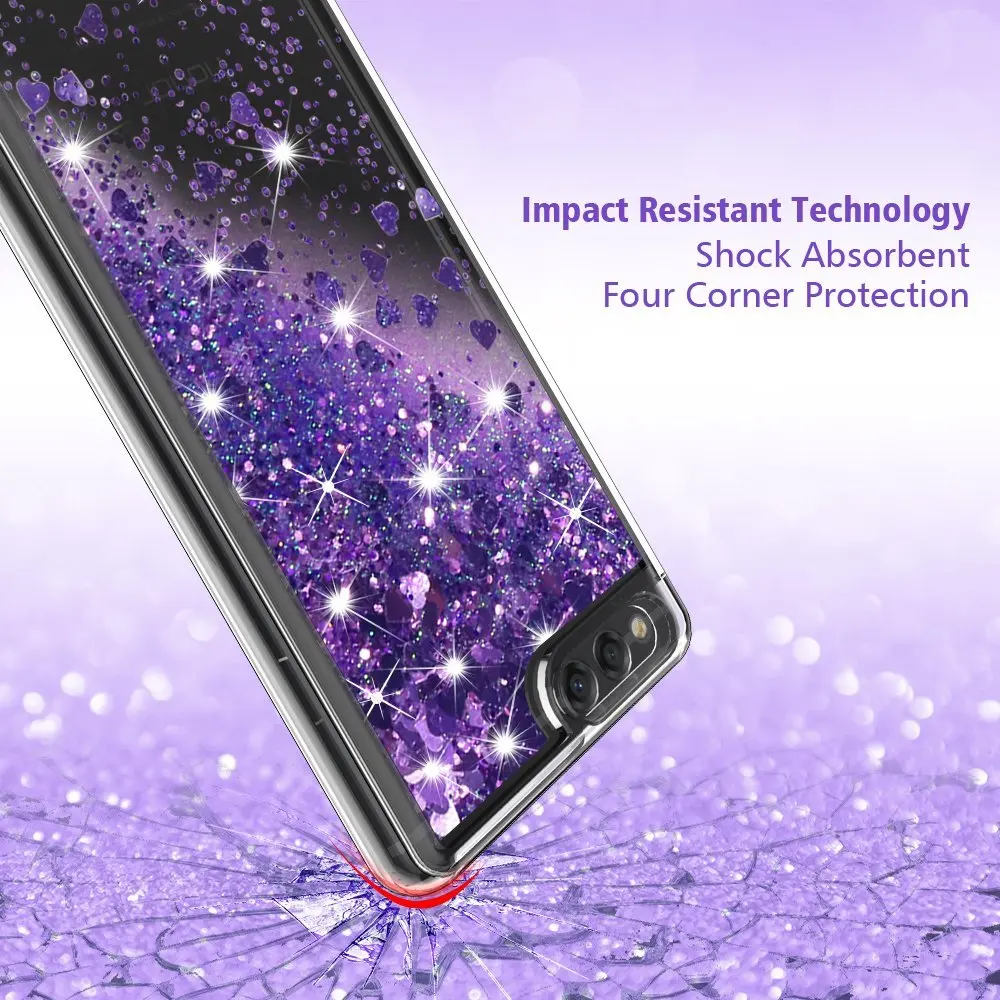 Shiny Bling Liquid Dynamic Quicksand Clear Soft Case Cover For Huawei P Smart Sparkly Crystal Liquid Silicone Case For Enjoy 7S (6)