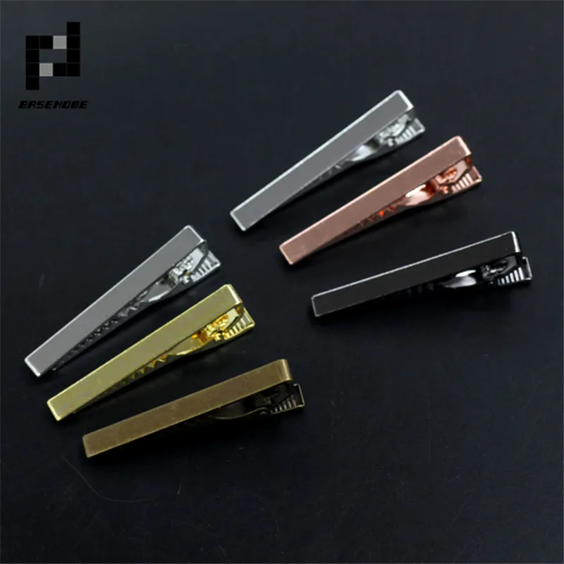 

2pcs/lot 55x5mm Tie Clip Classic Simple Style Pin Clasp Bar Silver Gold Color Male Business Necktie Clip Clasp Metal Men Jewelry