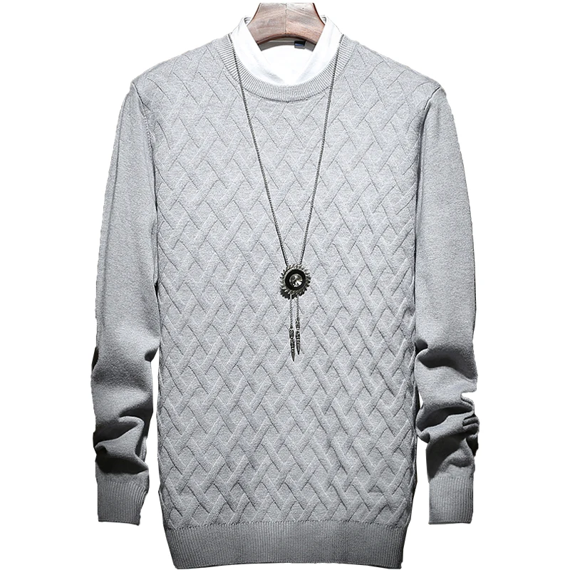 Для мужчин свитер Высокое качество пуловер Для мужчин модные круглый вырез горловины зимний свитер Для мужчин S Марка Slim Fit модный вязаный