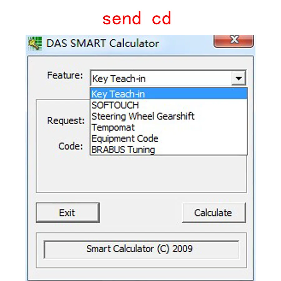 Для DAS умный калькулятор работает для XENTRY программного обеспечения до года - Цвет: send cd