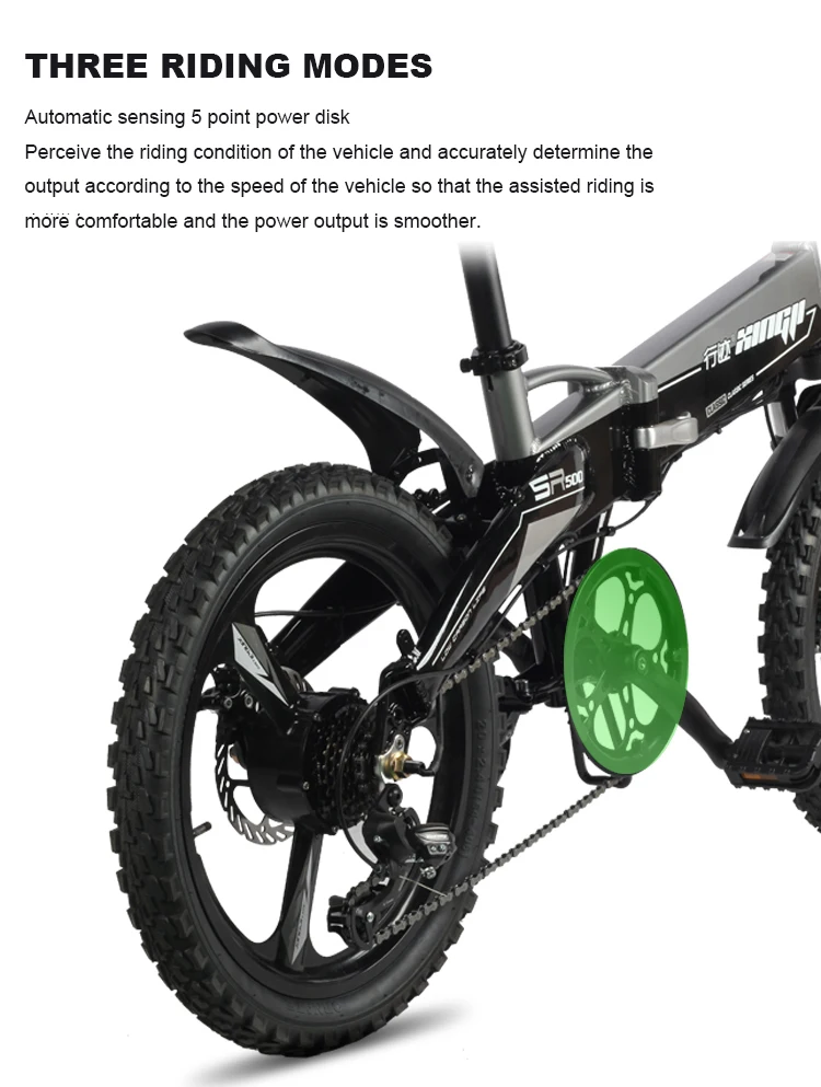 Top 20 Inch 48 V Lithium Battery Electric Bicycle 250w Engine Rear Wheel Hidden Aluminum Folding Electric Bike Tyres 2.4 Bold 14