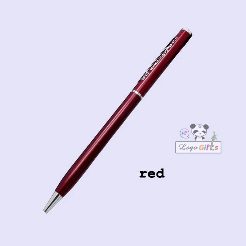 Высокое качество,, 200 шт. в партии, с DHL доставкой, 10 цветов, смешанные шариковые ручки, персонализированные с вашим логотипом/произведением искусства/именем - Цвет: Красный