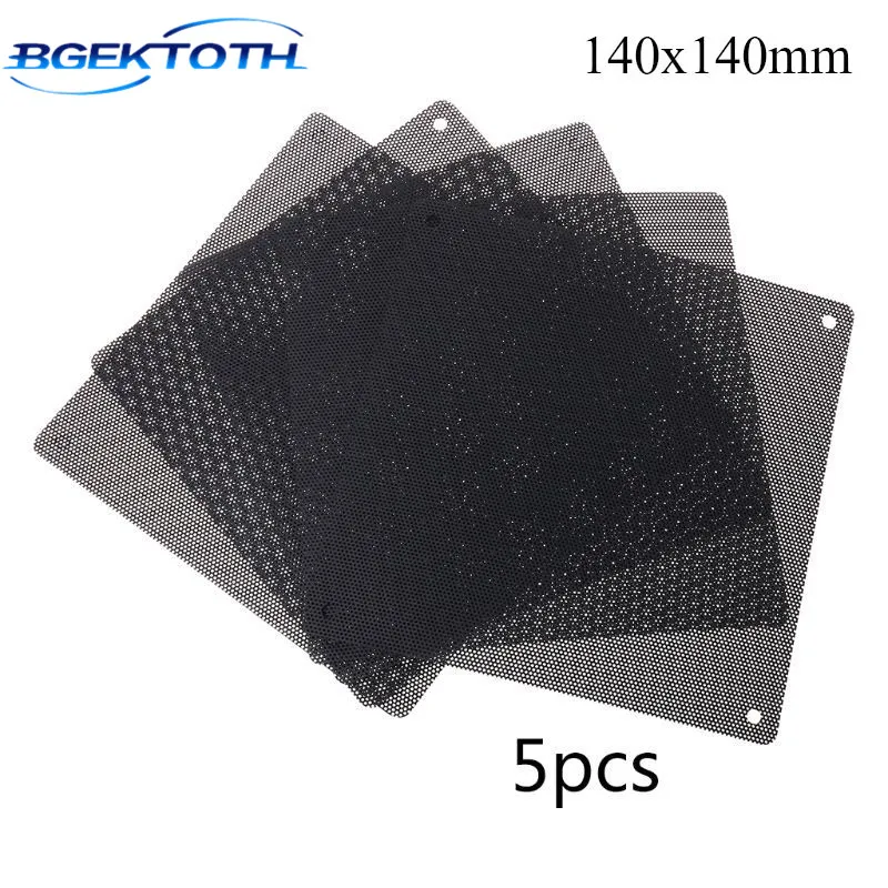 

5Pcs/set 140*140mmPC Computer Case Fan Cooler Dust Filter Dustproof Mesh Cuttable PVC Black dropshipping