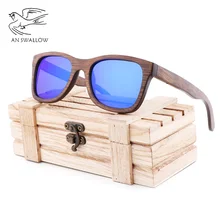 Новые бамбуковые и деревянные очки, Бамбуковая оправа, коричневые поляризованные солнцезащитные очки, ретро солнцезащитные очки для мужчин и женщин