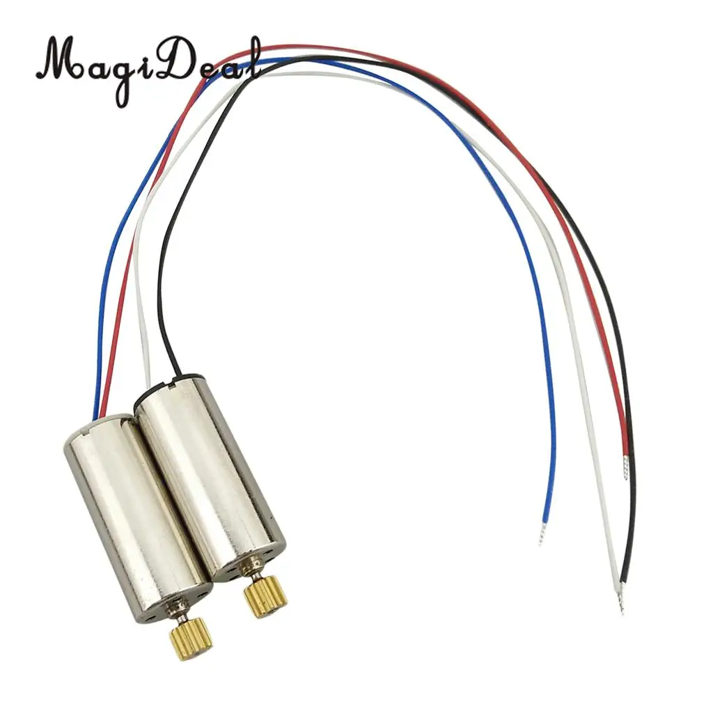 MagiDeal High Quality 2Pcs Metal CW CCW Copper Teeth Motor for Hubsan H502E H502S H50 X4 Drone Quadcopter Remote Control Parts 
