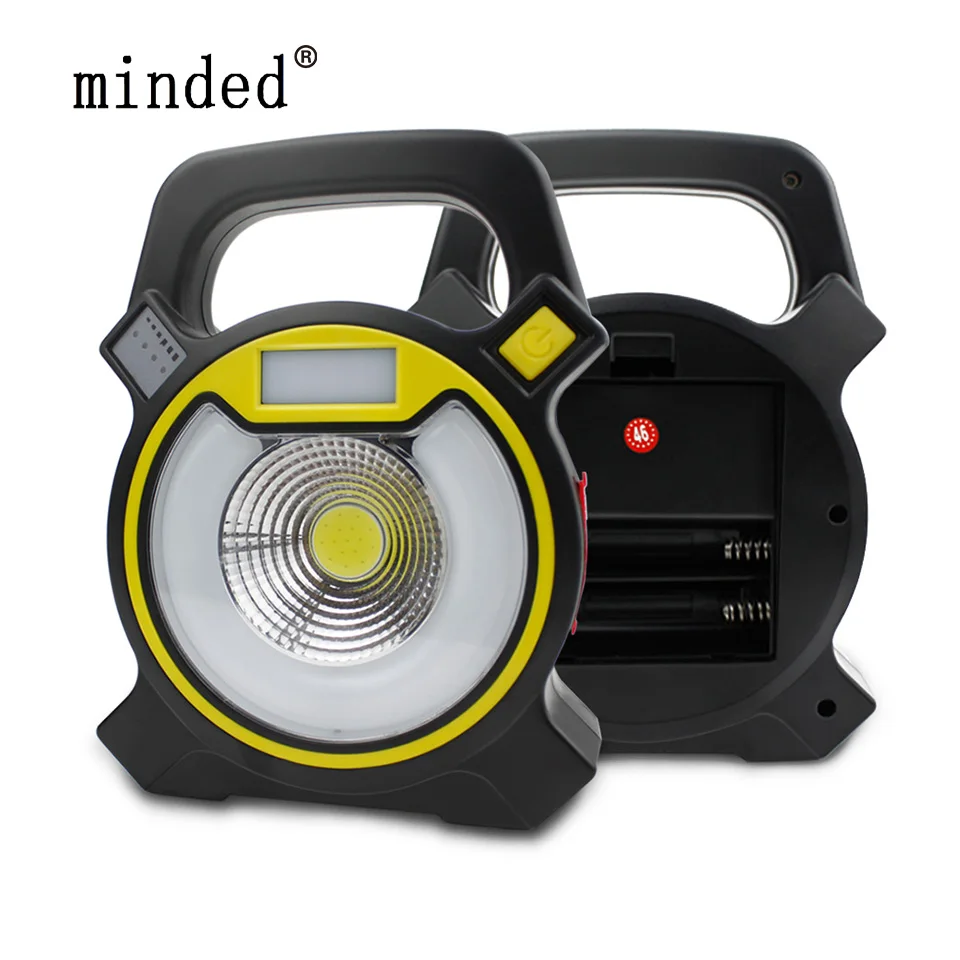 

LED Rechargeable Flood Light COB 15W Portable Spotlight Outdoor USB Charging 18650 Battery Powered Led Floodlight Camping Light