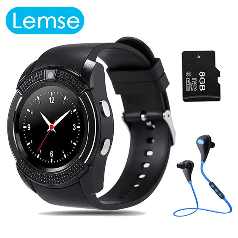 V8 Smart Watch Quad band Calling Clock MTK6261 Bluetooth Phone Call Notification With Camera font b