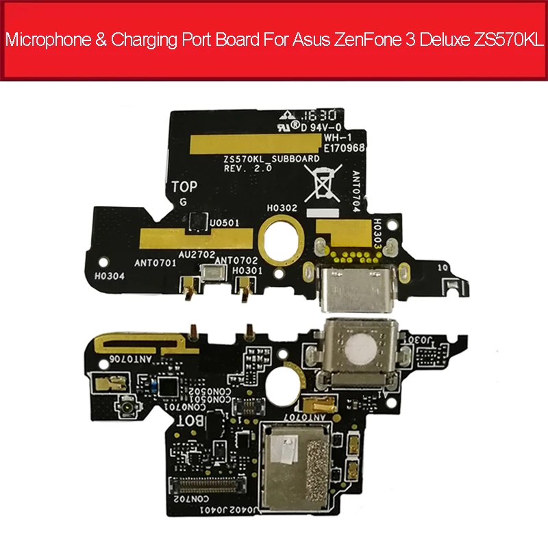 Плата зарядного устройства Micro USB для ASUS Zenfone 3 Deluxe ZS570KL коннектор зарядки с