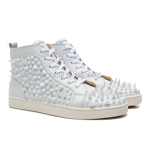Top Más Negro Lttl Goma Blanco Remache Fuerte Oro High Up Casual Tamaño As Pic Claveteado Hombre Botas Tachonado Para Zapatillas as Flats Lace Pic qqZxvAcU