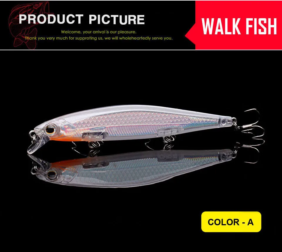 WALK FISH 1 шт. Лазерная блесна Рыболовная Приманка 11 см 13 г Pesca крючки Ffish воблер снасти воблер искусственные японские жесткая приманка свимбейт