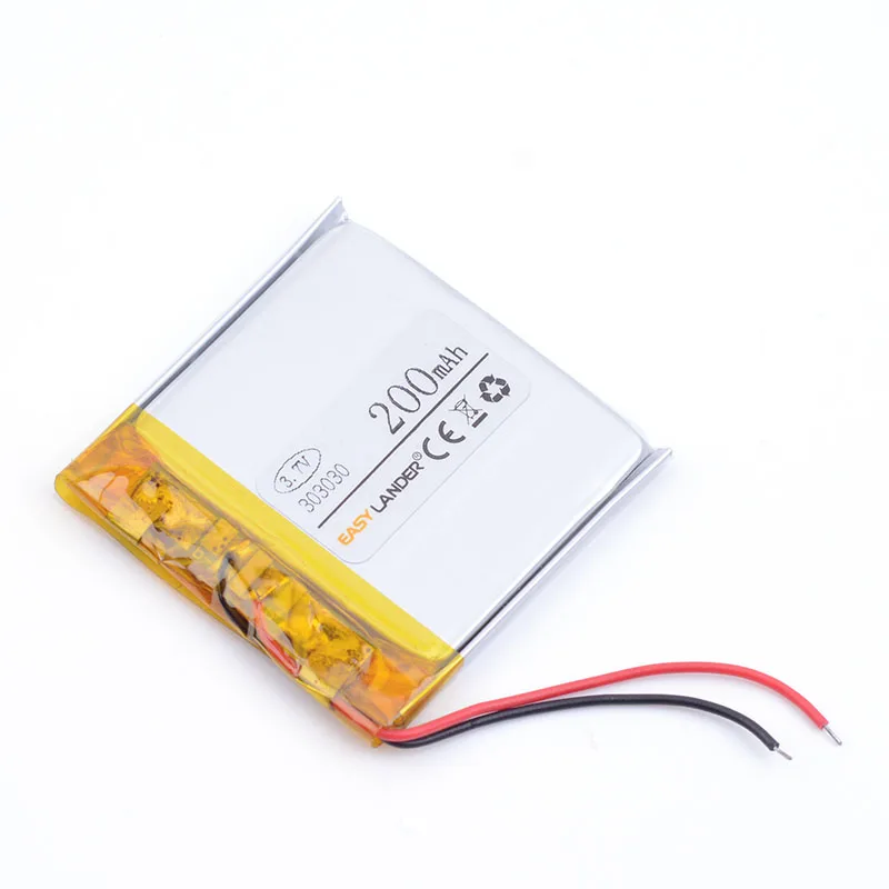 3 7 V литий-полимерный аккумулятор 303030 033030 200mah для MP3 MP4 MP5 Bluetooth Гарнитура 3D очки