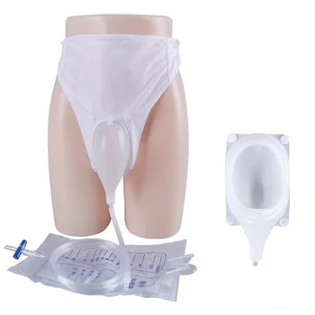 

female/male elderly breathable adult urine collection bag with special briefs Silicone urinal bag penile atrophy urine collector