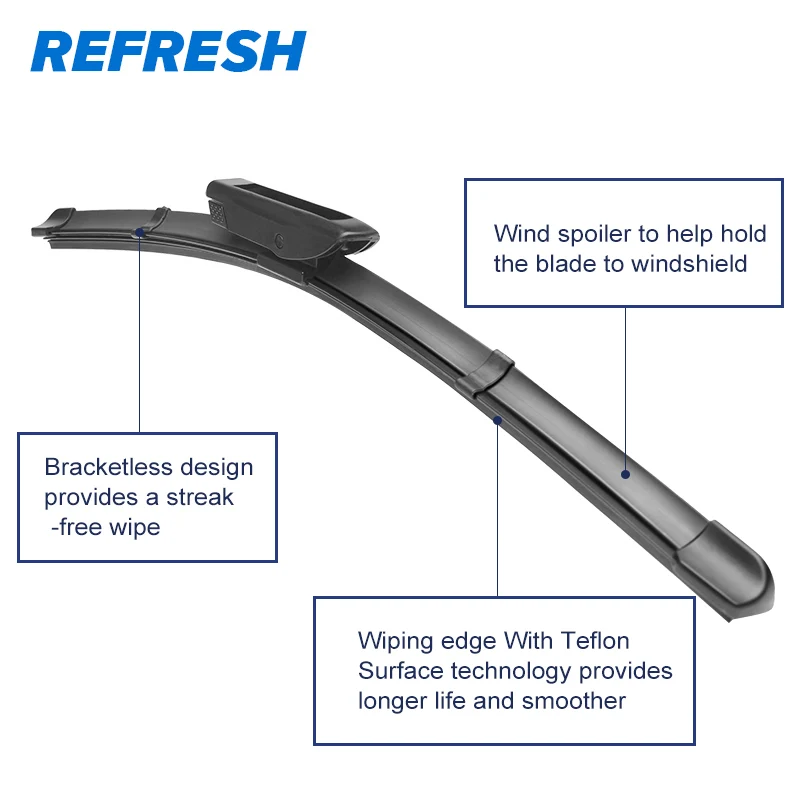 REFRESH Wiper Blades for Renault Scenic Fit Slider / Bayonet Arms Model Year from 2003 to