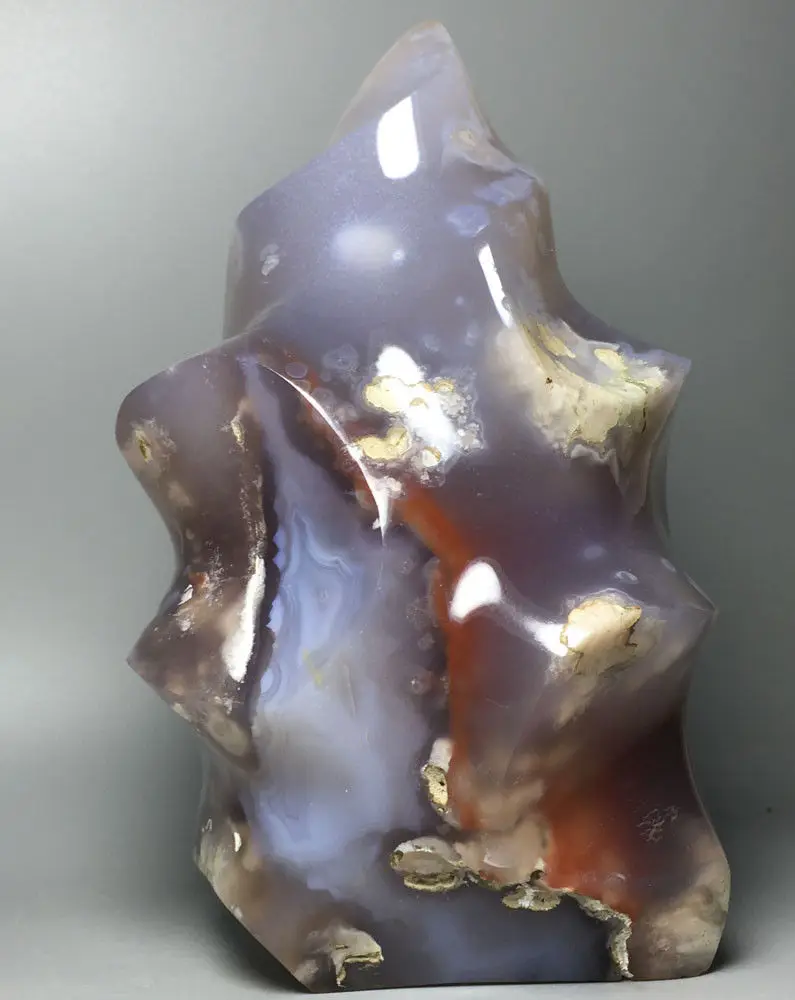 

1206gCherry agate Flame profile crystal NATURAL CARNELIAN CRYSTAL QUARTZ Agate healing crystals