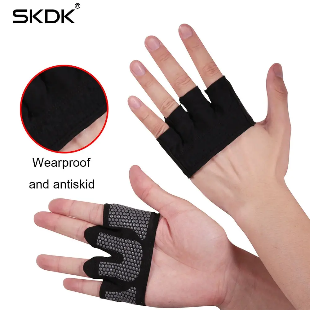 Anti-Skid Weight Lifting Gloves Half Finger Male Female Gym Fitness Dumbbells Barbell Body Building Gloves Silicon Protect Glove