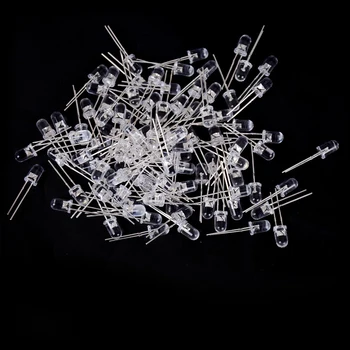 

20 Pcs 5mm Superbright White Round LED 20000 Mcd Clear Water