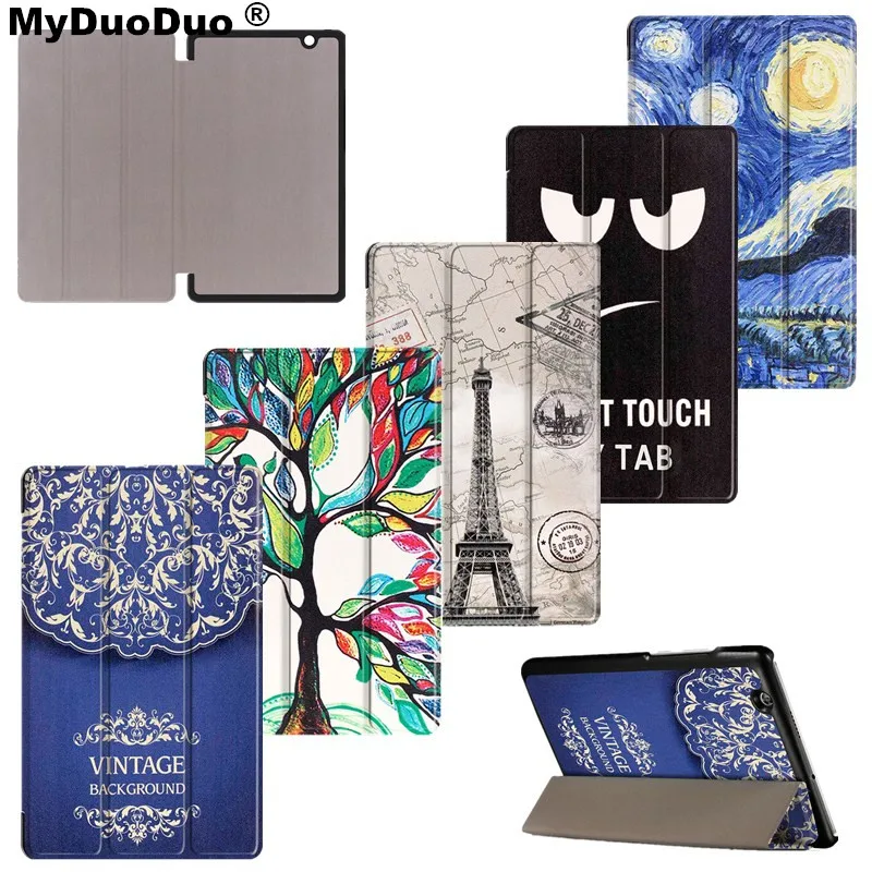 

Tri-Folded Ultra Slim Stand Smart Print PU Leather Cover Case For Huawei MediaPad M3 8.4 BTV-W09 BTV-DL09 8.4" Tablet Case Cover