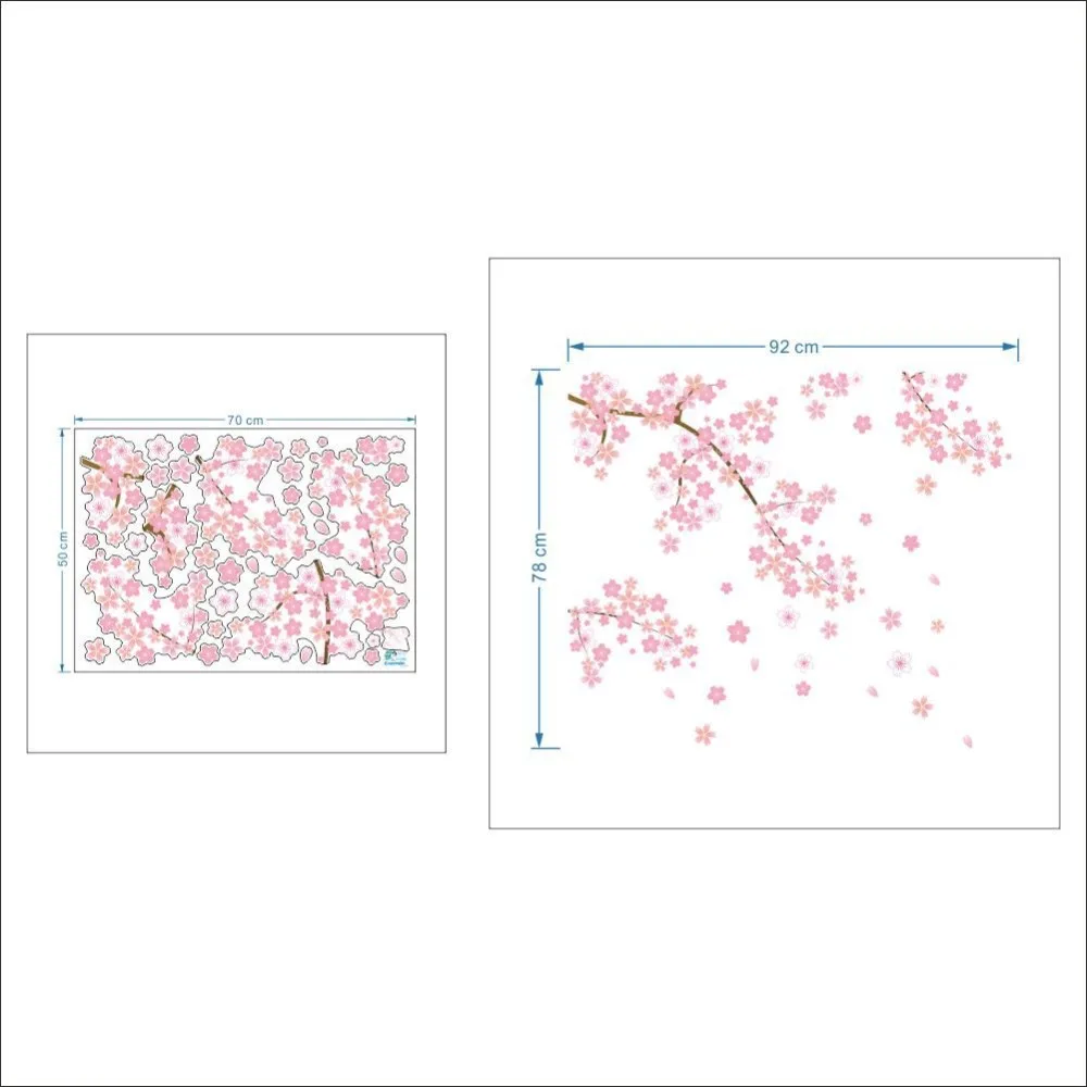 Розовые сливы индивидуальность креативные бытовые украшения настенные наклейки на стену