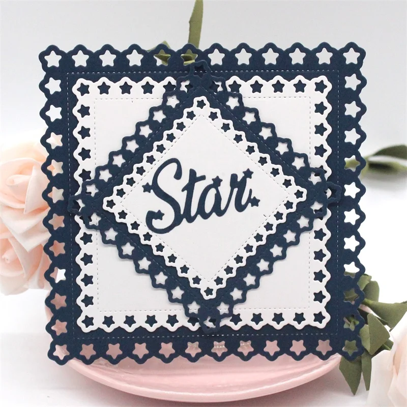 

Star square nesting frame Metal Cutting Dies Stencils for DIY Scrapbooking/photo album Decorative Embossing DIY Cards