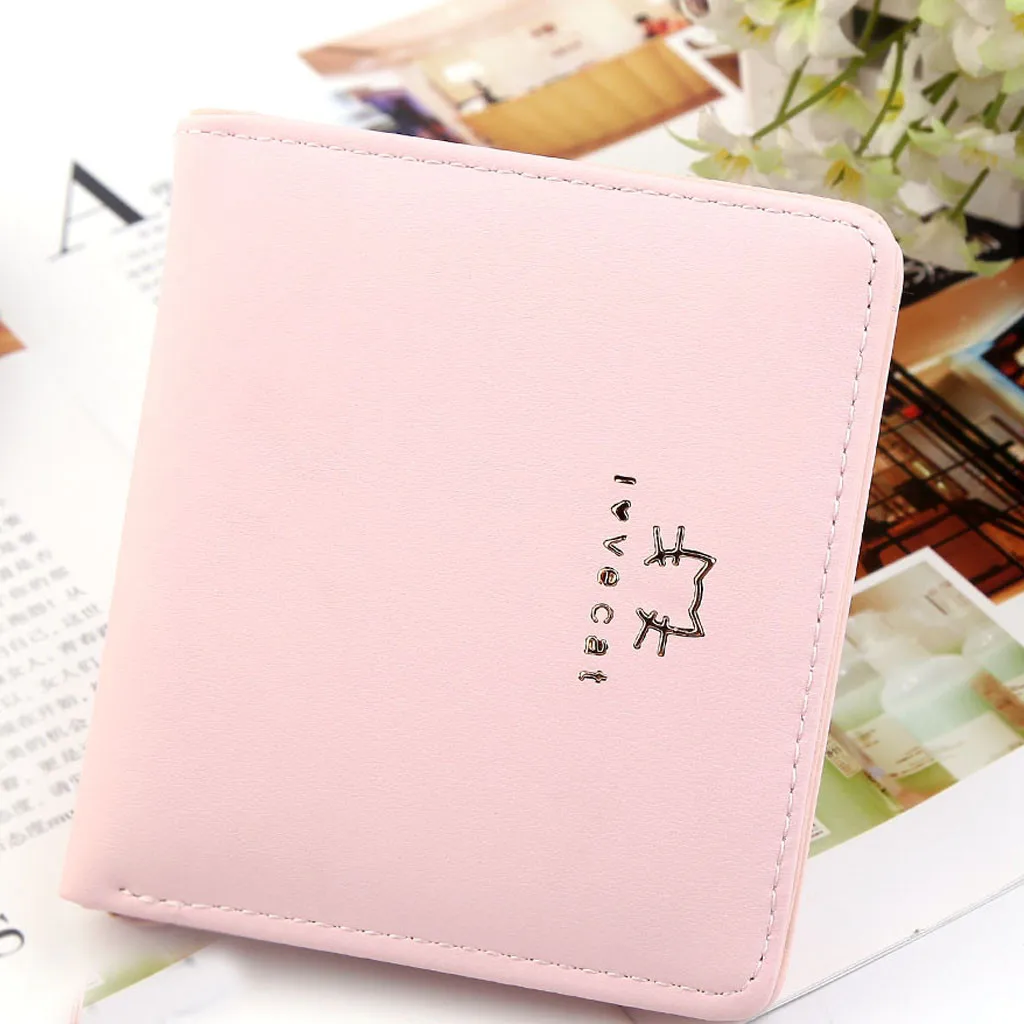 Mini Thin Folded Women Short Wallet Cute Animal Pattern Coin Purse Card Holder Bag Fashion New Woman Wallets Carteira Feminina