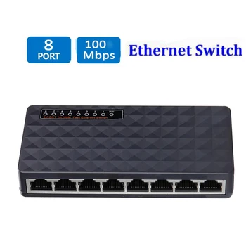 

Portable High integration small 8-Port Ethernet Network Switch HUB Desktop Mini Fast LAN Switcher Adapter - TX113 New hot