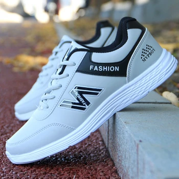 

Men shoes 2019 New Arrivals hot Leather casual Fashion Ultra-light shoes sneakers spring comfortable vulcanize Sports Shoes