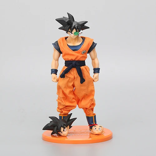 21 см 12 см Dragon Ball DOD Super Saiyan Son Gokou ПВХ фигурка Сменное лицо детство GokuCollectible модель игрушки куклы - Цвет: black hair goku