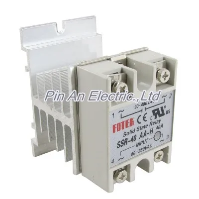 AC-AC Однофазное твердотельное реле SSR 40A 80-280V AC / 90-480V SSR-40AA-H | Обустройство дома