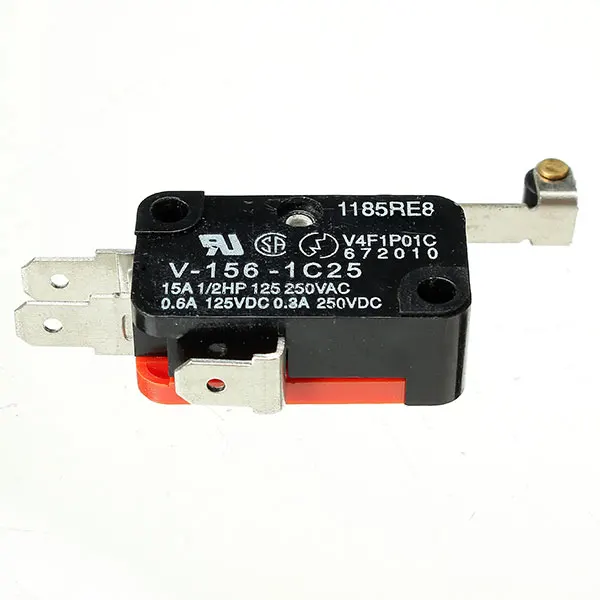 Wendao V-156-1C25  Micro Switch Long Hinge Roller Lever Stroke Limit Switches 10pcs